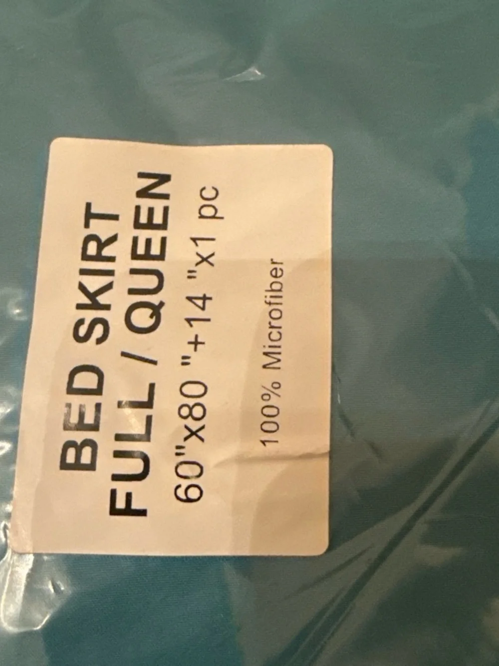 Full/Queen Microfiber Sheet Set with Bed Skirt in Teal